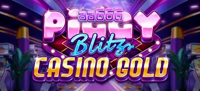 Tampilan visual permainan slot Piggy Blitz Casino Gold dengan tema kasino mewah